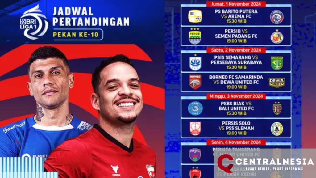 Jadwal Siaran Langsung Pertandingan BRI Liga 1 2024/25 Matchweek 10 di Vidio