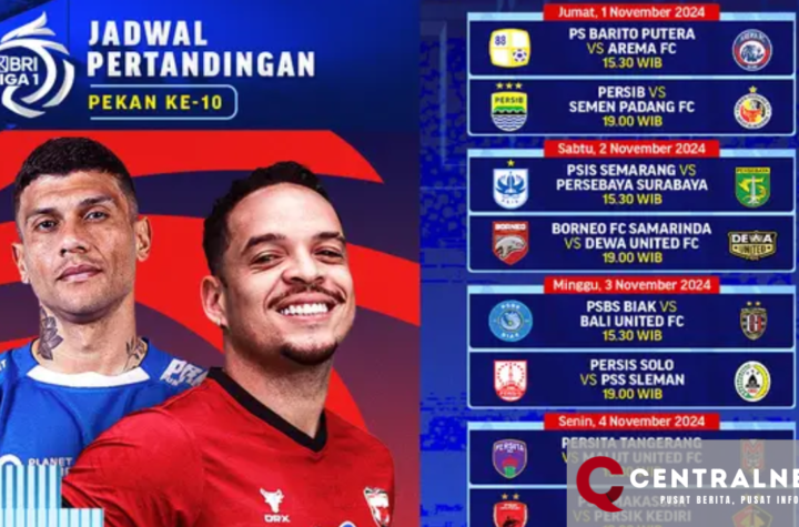 Jadwal Siaran Langsung Pertandingan BRI Liga 1 2024/25 Matchweek 10 di Vidio