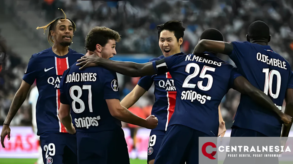 PSG Kuasai Puncak Klasemen Liga Prancis Usai Kemenangan Telak atas Marseille